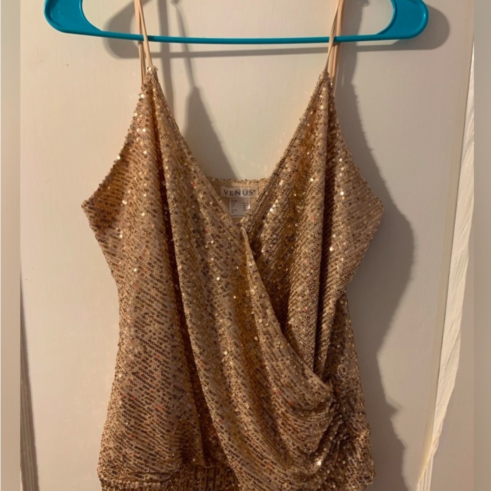 Venus Rose Gold Sequin Top